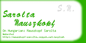 sarolta mauszkopf business card